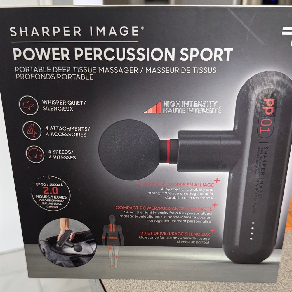 Sharper Image Black and Red Deep Tissue Massager